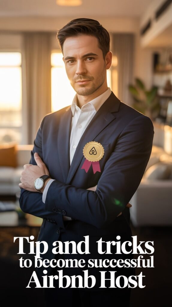 Successful Airbnb host with a price badge Successful Airbnb host.