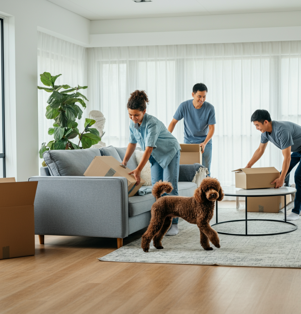 Family set up their new Airbnb property